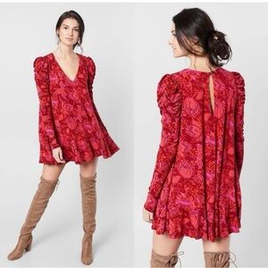 Free People Hello Lover Scarlett Combo Tunic Dress